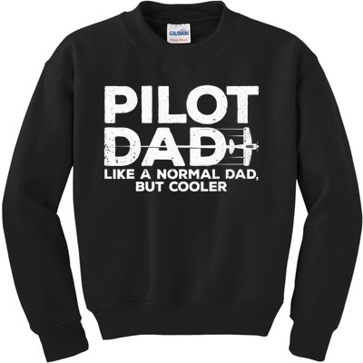 Funny Pilot Art For Dad Aviation Airplane Aircraft Pilot Kids Sweatshirt