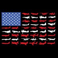Funny Pilot Airplane American Flag Plane Aviation Gift 1 Baby Bodysuit