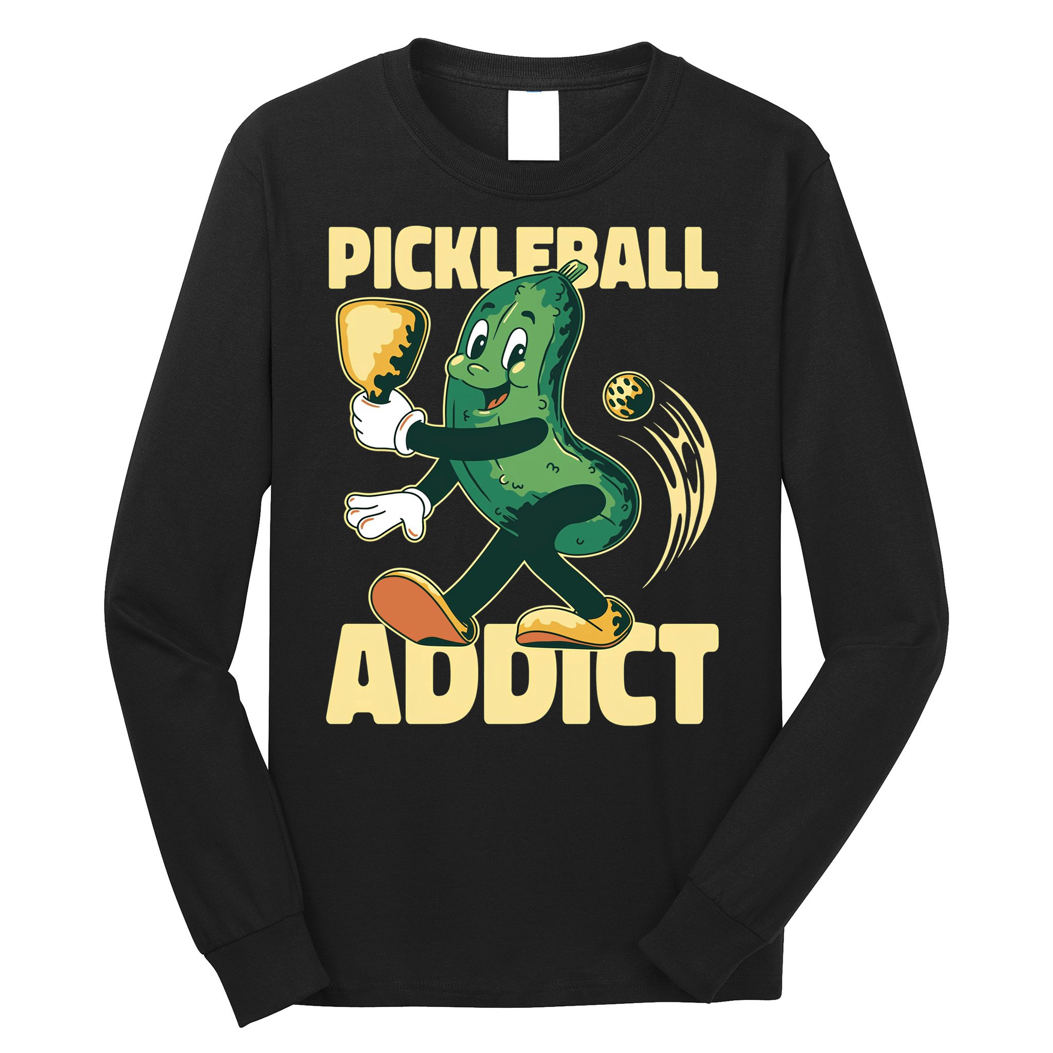Funny Pickleball Addict vintage friend Long Sleeve Shirt
