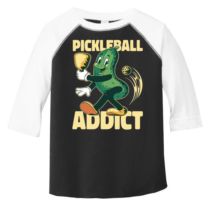 Funny Pickleball Addict vintage friend Toddler Fine Jersey T-Shirt