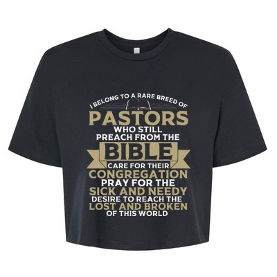 Funny Pastor Appreciation Gift Christian Preacher Bella+Canvas Jersey Crop Tee