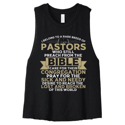 Funny Pastor Appreciation Gift Christian Preacher Women's Racerback Cropped Tank