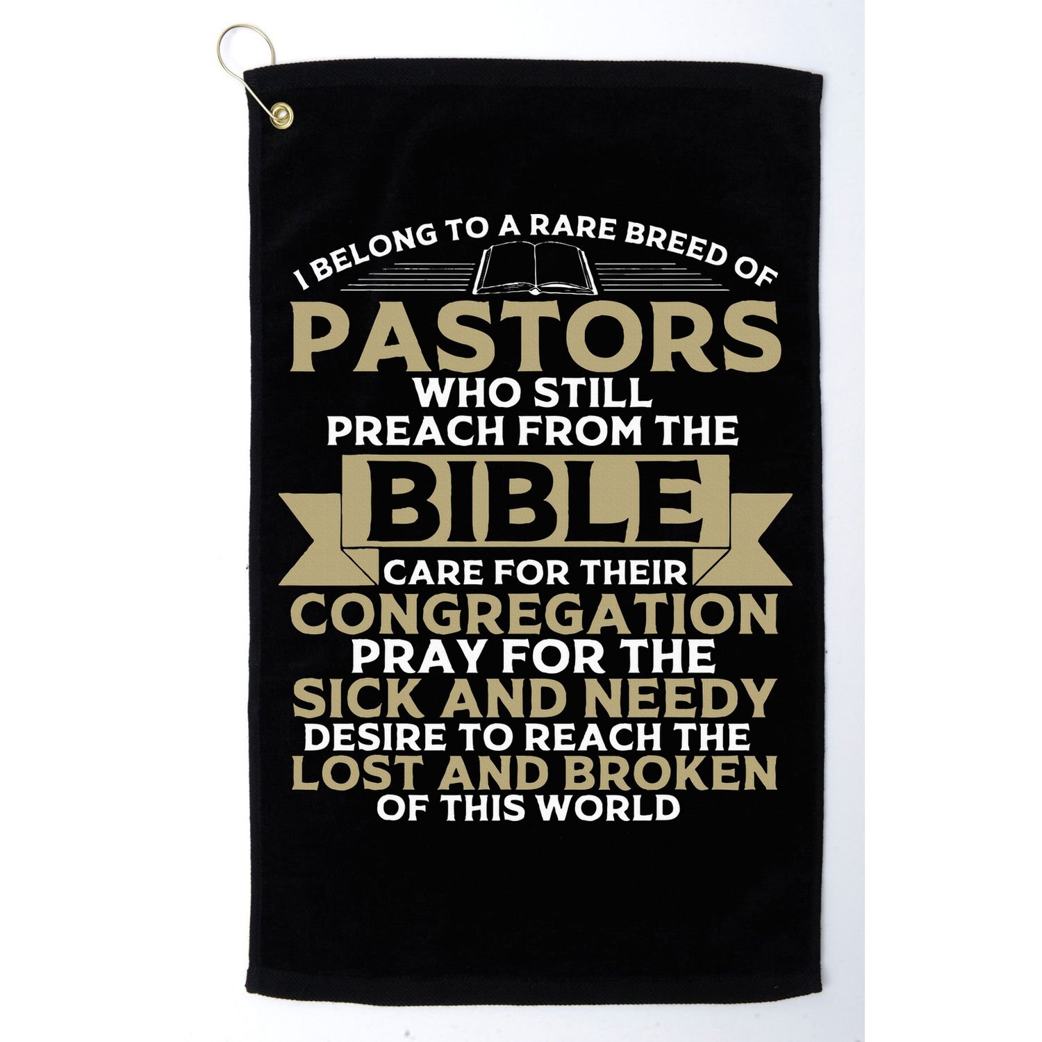 Funny Pastor Appreciation Gift Christian Preacher Golf Towel