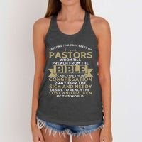 Funny Pastor Appreciation Gift Christian Preacher Women's Knotted Racerback Tank