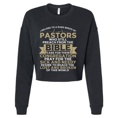 Funny Pastor Appreciation Gift Christian Preacher Cropped Pullover Crew