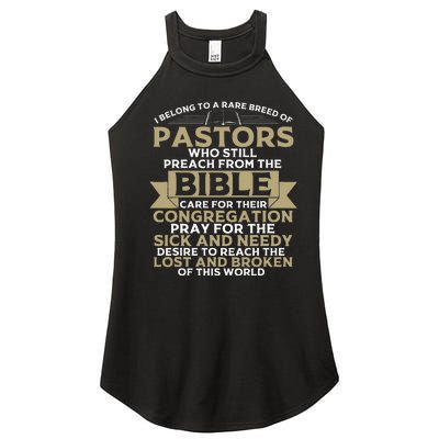 Funny Pastor Appreciation Gift Christian Preacher Women's Perfect Tri Rocker Tank