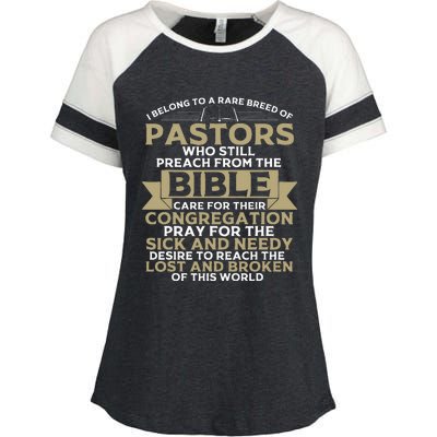 Funny Pastor Appreciation Gift Christian Preacher Enza Ladies Jersey Colorblock Tee