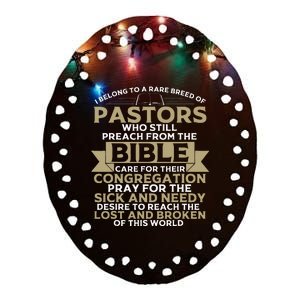 Funny Pastor Appreciation Gift Christian Preacher Ceramic Oval Ornament