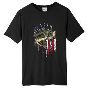 Fishing Pole American Flag gift for Patriotic Fisherman Tall Fusion ChromaSoft Performance T-Shirt