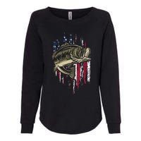 Fishing Pole American Flag gift for Patriotic Fisherman Womens California Wash Sweatshirt