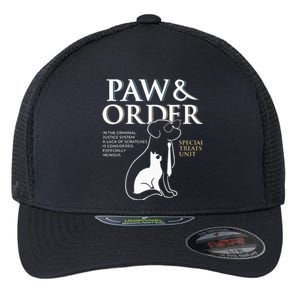 Funny Paw And Order Special Treats Unit Training Flexfit Unipanel Trucker Cap