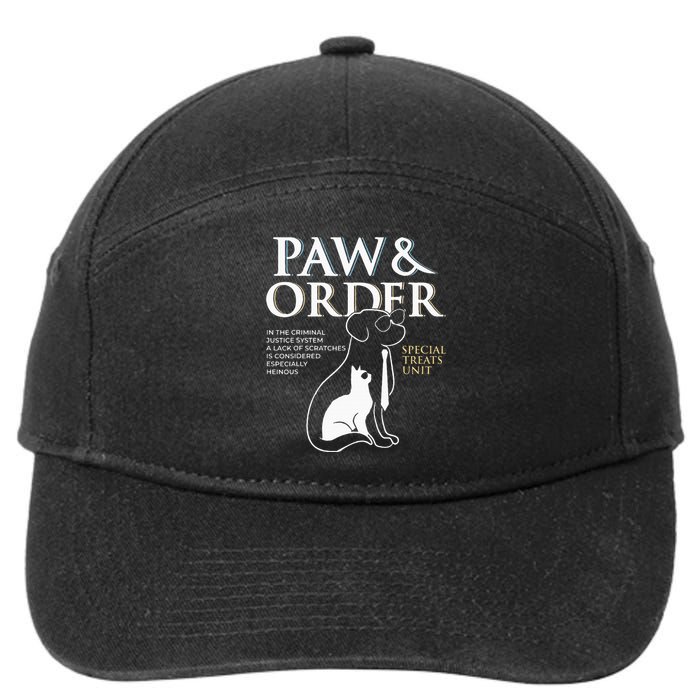 Funny Paw And Order Special Treats Unit Training 7-Panel Snapback Hat