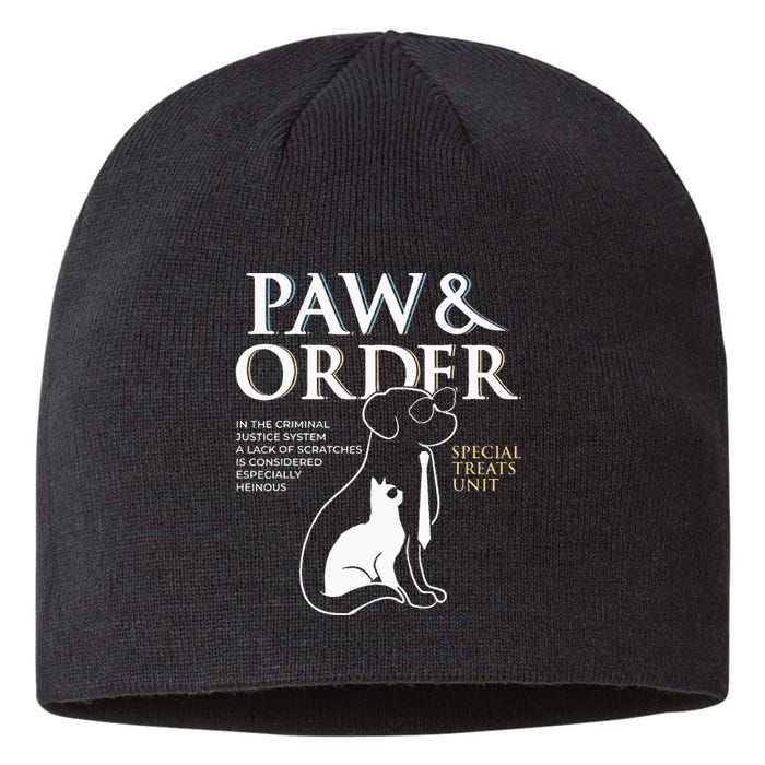 Funny Paw And Order Special Treats Unit Training Sustainable Beanie