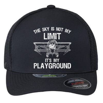 Funny Pilot Art For Airplane Pilot Aviation Flexfit Unipanel Trucker Cap