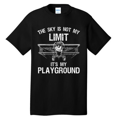 Funny Pilot Art For Airplane Pilot Aviation Tall T-Shirt