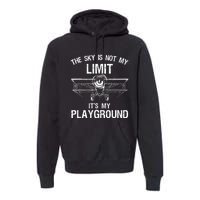 Funny Pilot Art For Airplane Pilot Aviation Premium Hoodie