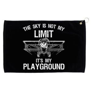 Funny Pilot Art For Airplane Pilot Aviation Grommeted Golf Towel