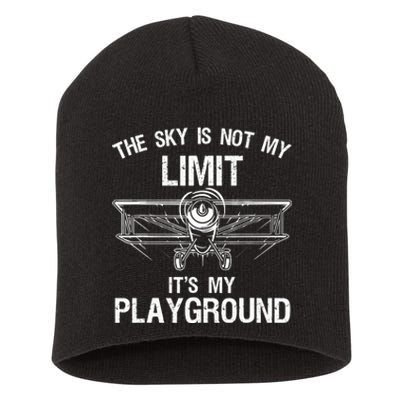 Funny Pilot Art For Airplane Pilot Aviation Short Acrylic Beanie