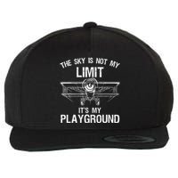 Funny Pilot Art For Airplane Pilot Aviation Wool Snapback Cap