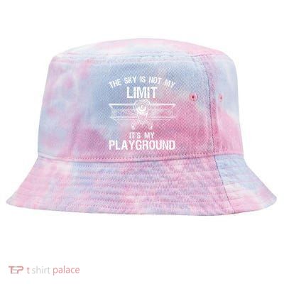 Funny Pilot Art For Airplane Pilot Aviation Tie-Dyed Bucket Hat