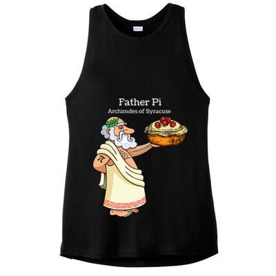 Father Pi Archemedies Syracuse Pi Tattoo Pi Symbol Numbers Ladies PosiCharge Tri-Blend Wicking Tank
