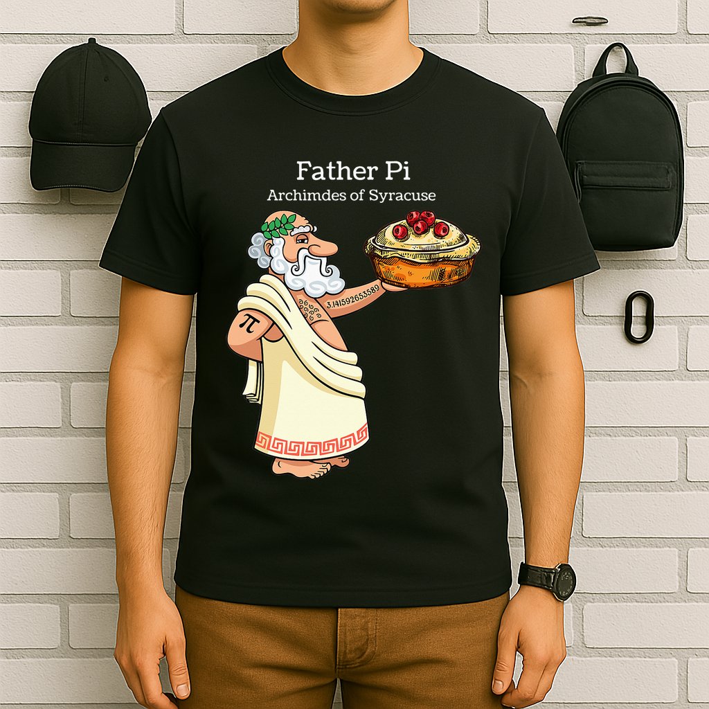 Father Pi Archemedies Syracuse Pi Tattoo Pi Symbol Numbers T-Shirt