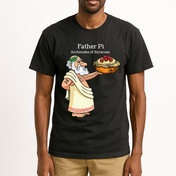Father Pi Archemedies Syracuse Pi Tattoo Pi Symbol Numbers Tall T-Shirt