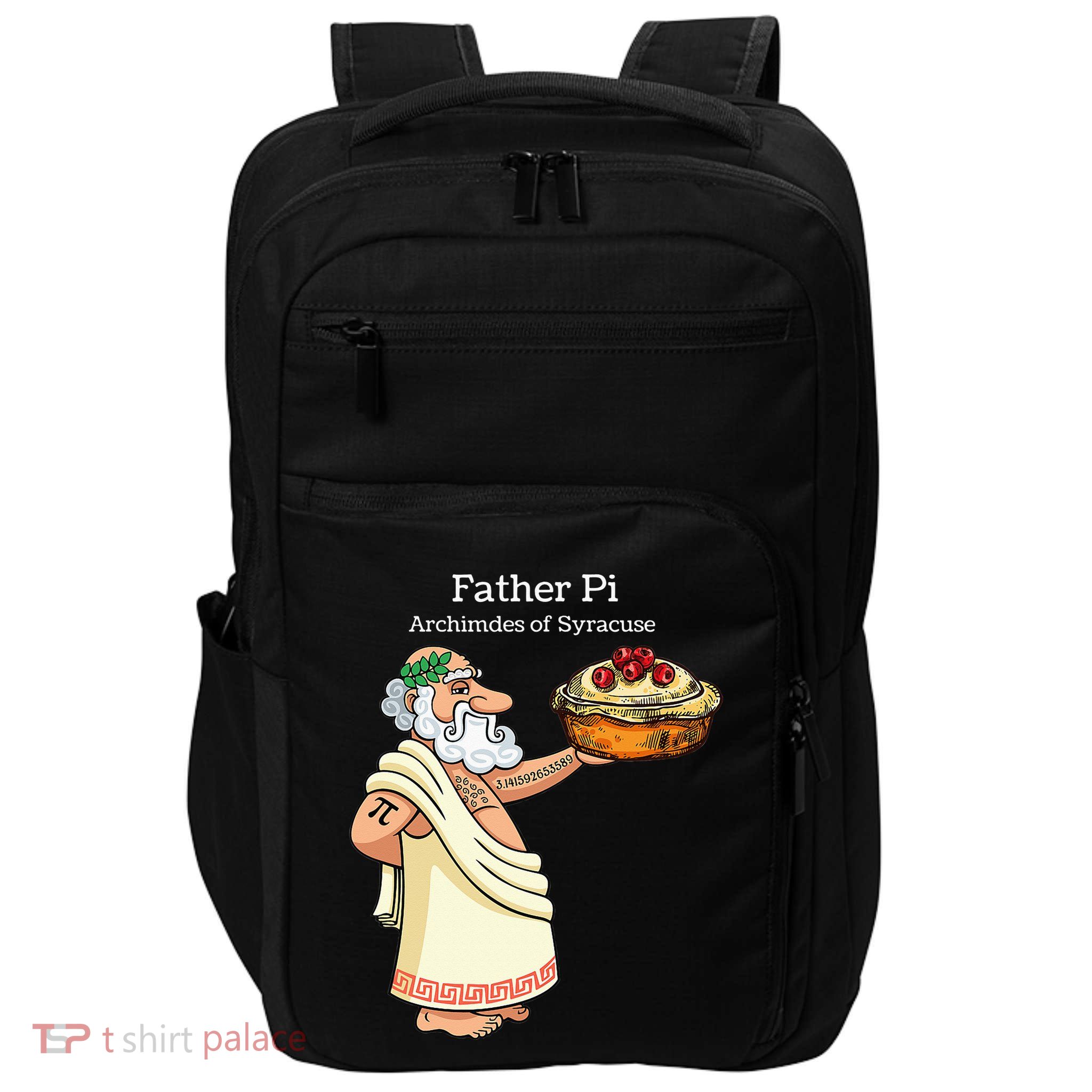 Father Pi Archemedies Syracuse Pi Tattoo Pi Symbol Numbers Impact Tech Backpack