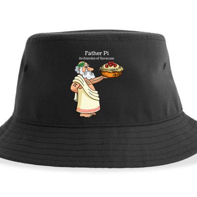 Father Pi Archemedies Syracuse Pi Tattoo Pi Symbol Numbers Sustainable Bucket Hat