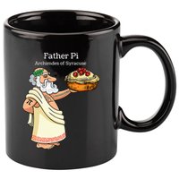 Father Pi Archemedies Syracuse Pi Tattoo Pi Symbol Numbers 11oz C Handle Ceramic Mug
