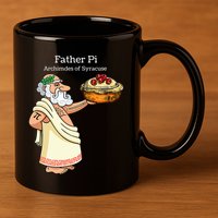 Father Pi Archemedies Syracuse Pi Tattoo Pi Symbol Numbers 11oz C Handle Ceramic Mug