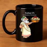 Father Pi Archemedies Syracuse Pi Tattoo Pi Symbol Numbers 11oz C Handle Ceramic Mug