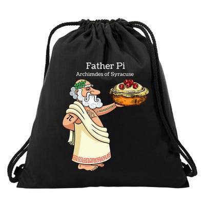 Father Pi Archemedies Syracuse Pi Tattoo Pi Symbol Numbers Drawstring Bag