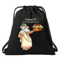 Father Pi Archemedies Syracuse Pi Tattoo Pi Symbol Numbers Drawstring Bag
