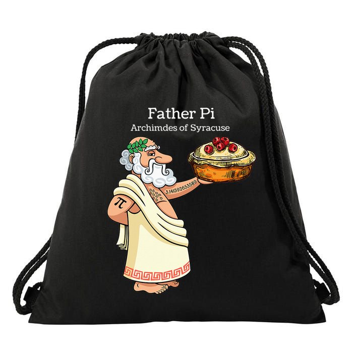 Father Pi Archemedies Syracuse Pi Tattoo Pi Symbol Numbers Drawstring Bag