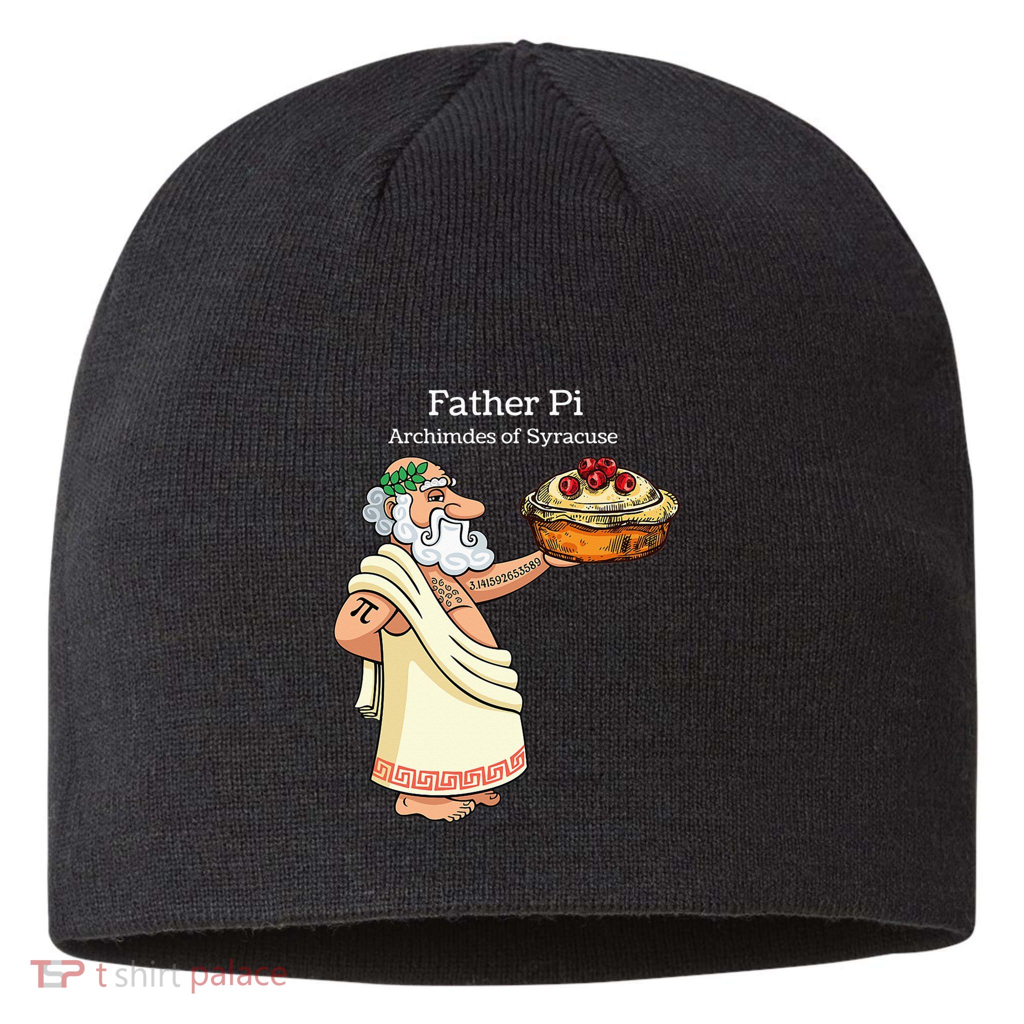 Father Pi Archemedies Syracuse Pi Tattoo Pi Symbol Numbers Sustainable Beanie
