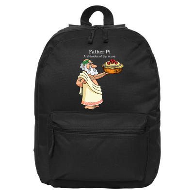 Father Pi Archemedies Syracuse Pi Tattoo Pi Symbol Numbers 16 in Basic Backpack