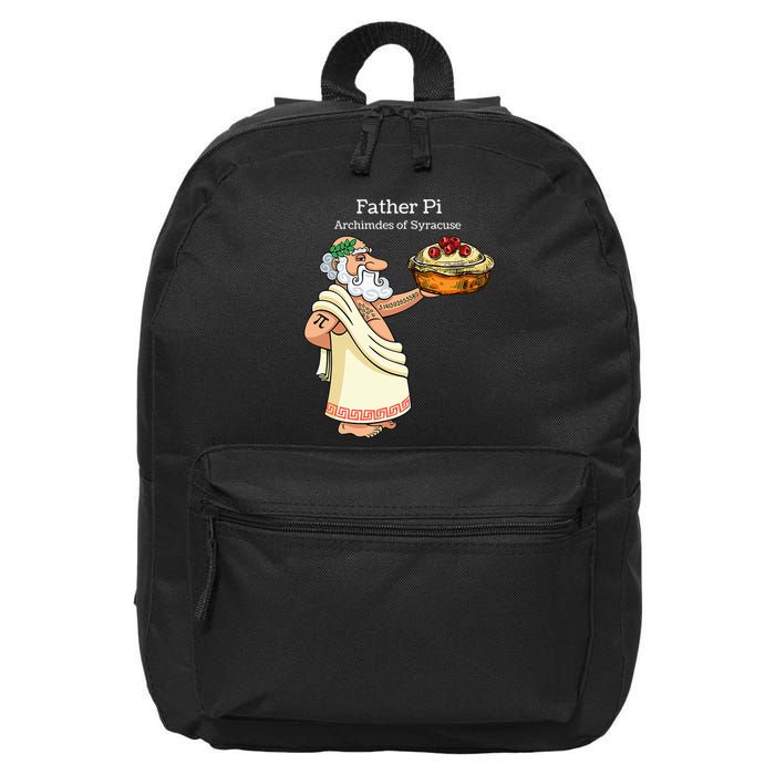 Father Pi Archemedies Syracuse Pi Tattoo Pi Symbol Numbers 16 in Basic Backpack