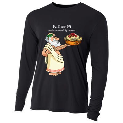 Father Pi Archemedies Syracuse Pi Tattoo Pi Symbol Numbers Cooling Performance Long Sleeve Crew