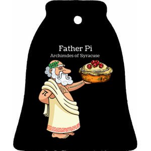 Father Pi Archemedies Syracuse Pi Tattoo Pi Symbol Numbers Ceramic Bell Ornament