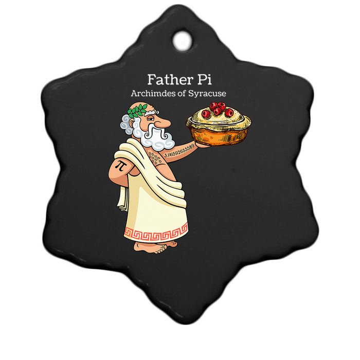 Father Pi Archemedies Syracuse Pi Tattoo Pi Symbol Numbers Ceramic Star Ornament