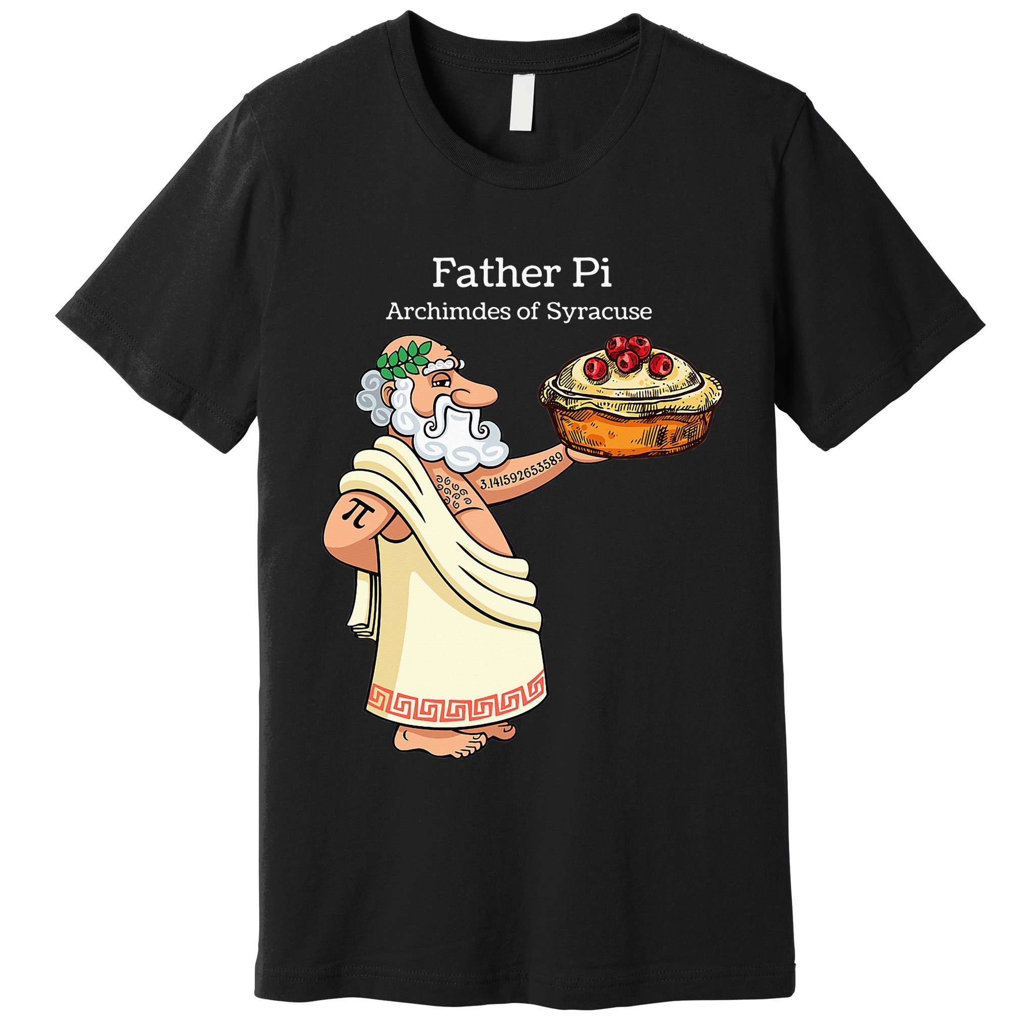Father Pi Archemedies Syracuse Pi Tattoo Pi Symbol Numbers Premium T-Shirt