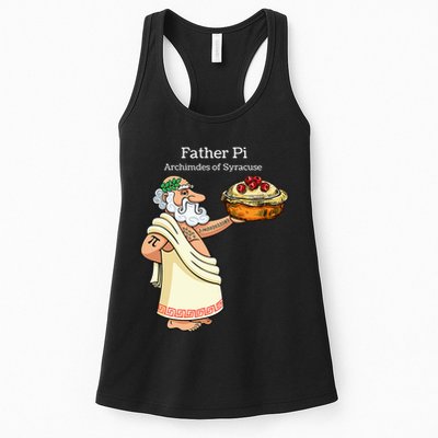 Father Pi Archemedies Syracuse Pi Tattoo Pi Symbol Numbers Womens Tank Top
