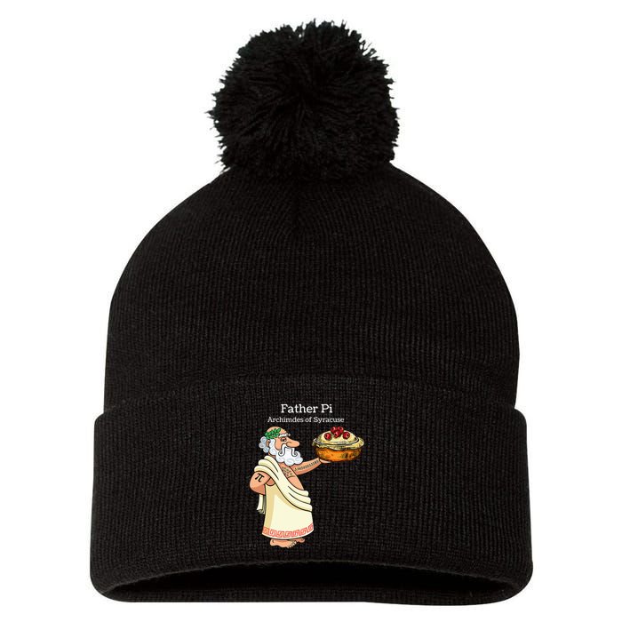 Father Pi Archemedies Syracuse Pi Tattoo Pi Symbol Numbers Pom Pom 12in Knit Beanie