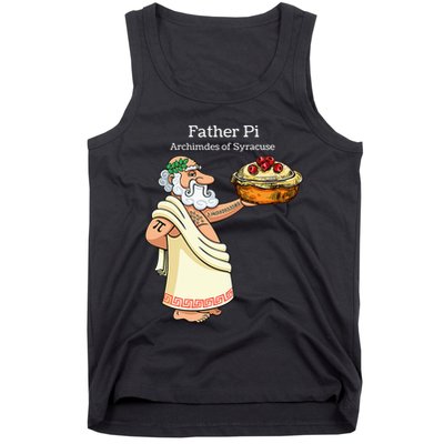 Father Pi Archemedies Syracuse Pi Tattoo Pi Symbol Numbers Tank Top