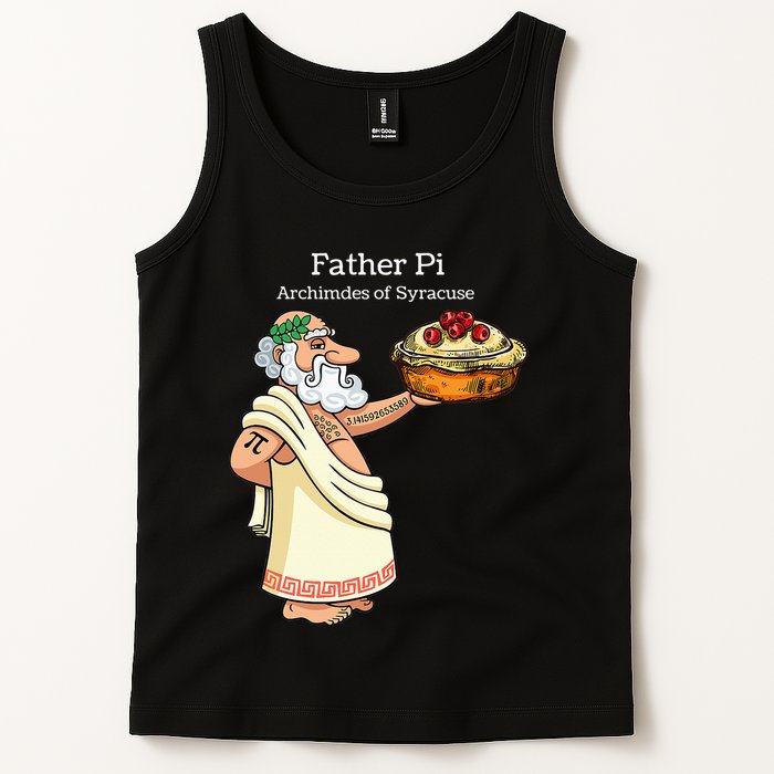 Father Pi Archemedies Syracuse Pi Tattoo Pi Symbol Numbers Tank Top