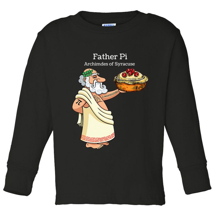 Father Pi Archemedies Syracuse Pi Tattoo Pi Symbol Numbers Toddler Long Sleeve Shirt