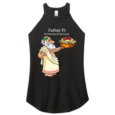 Father Pi Archemedies Syracuse Pi Tattoo Pi Symbol Numbers Women's Perfect Tri Rocker Tank