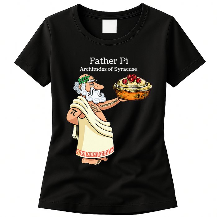 Father Pi Archemedies Syracuse Pi Tattoo Pi Symbol Numbers Womens T-Shirt