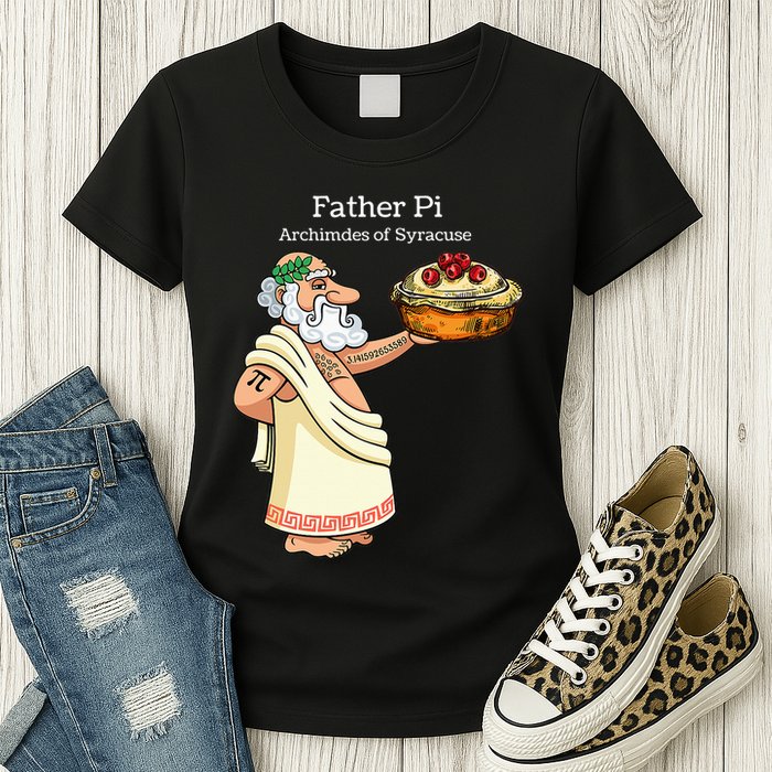 Father Pi Archemedies Syracuse Pi Tattoo Pi Symbol Numbers Womens T-Shirt